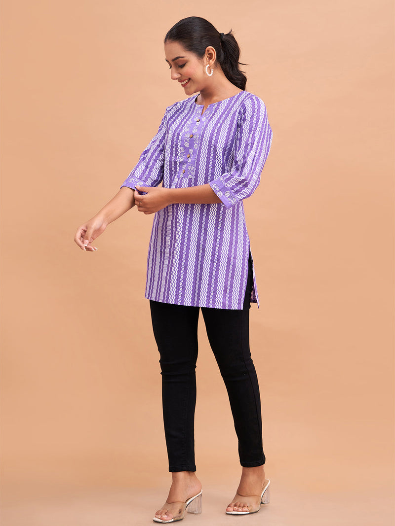 Women Cotton Printed Short Kurti