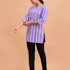 Women Cotton Printed Short Kurti