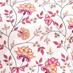 Floral Printed V-Neck Pure Cotton Angrakha A-Line Kurti