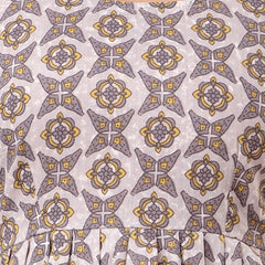 Floral Print Cotton Peplum Top