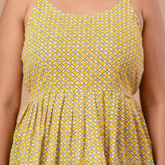 Floral Print Cotton Peplum Top