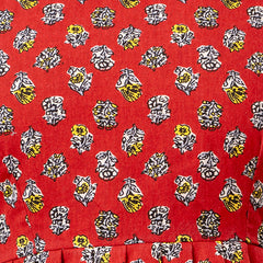 Floral Print Cotton Peplum Top