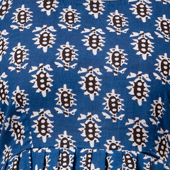 Floral Print Cotton Peplum Top