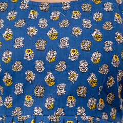 Floral Print Cotton Peplum Top