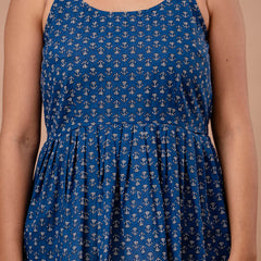 Floral Print Cotton Peplum Top