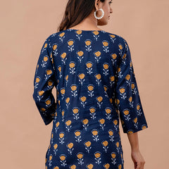 Floral Printed Pure Cotton Kurti