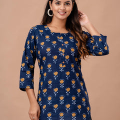 Floral Printed Pure Cotton Kurti