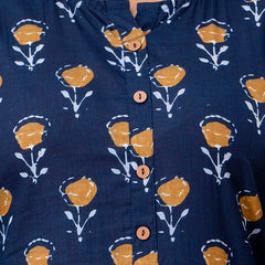 Floral Printed Pure Cotton Kurti