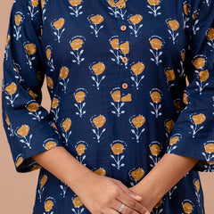 Floral Printed Pure Cotton Kurti