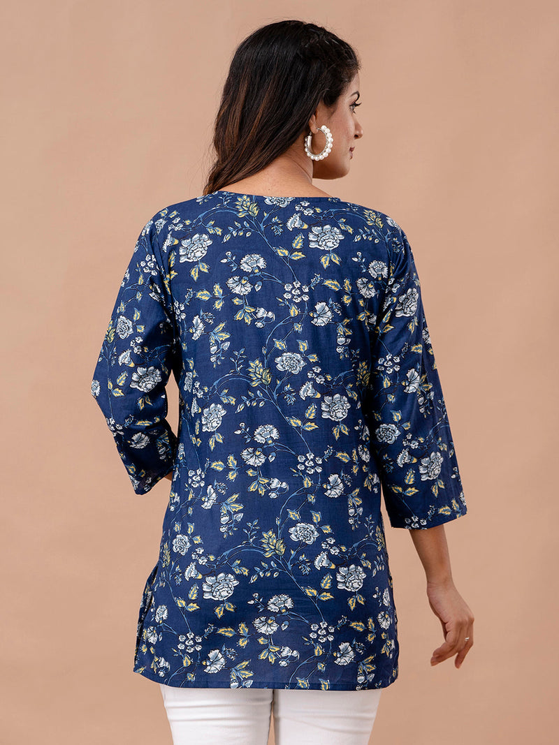 Floral Printed Pure Cotton Kurti