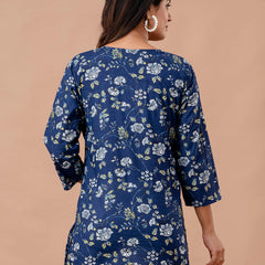 Floral Printed Pure Cotton Kurti