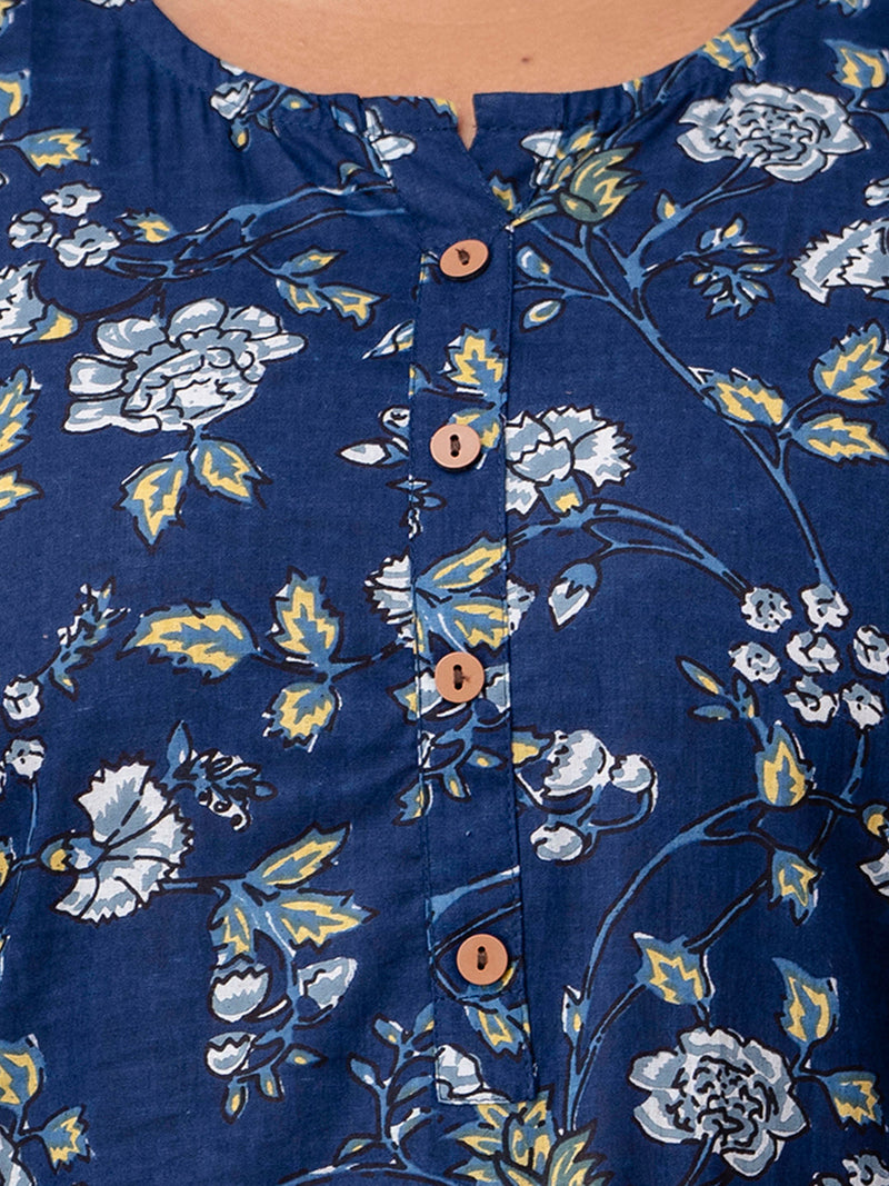 Floral Printed Pure Cotton Kurti