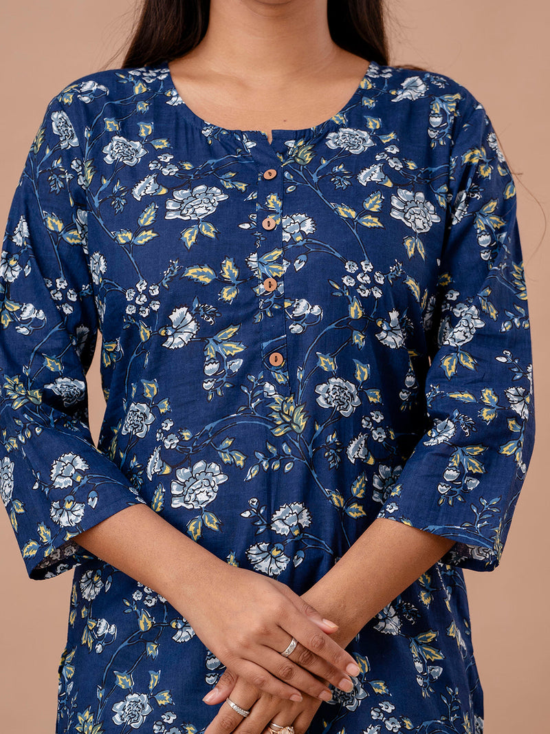 Floral Printed Pure Cotton Kurti