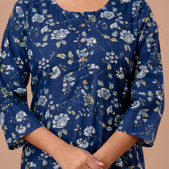 Floral Printed Pure Cotton Kurti