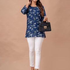Floral Printed Pure Cotton Kurti