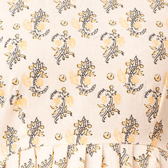 Floral Print Cotton Peplum Top