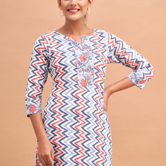 Women Cotton Printed Short Kurti