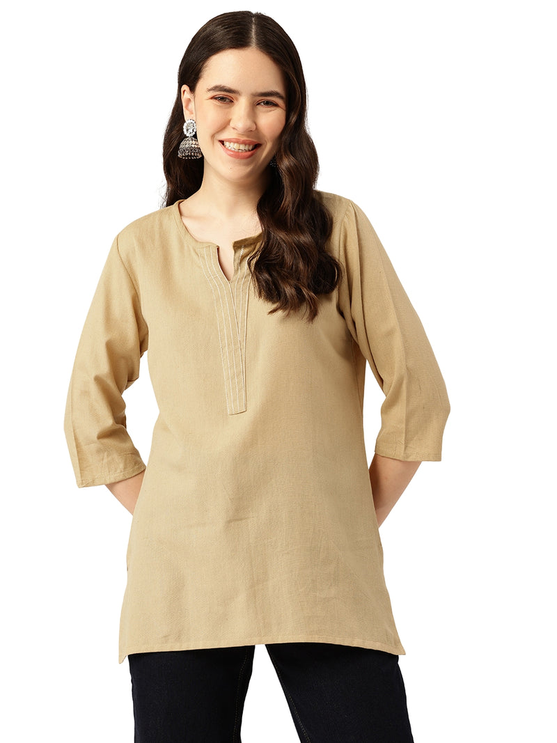 Elegant Short Kurti for Women – 3/4 Sleeves | Round Neck |