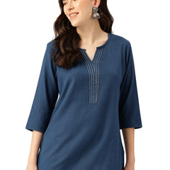 Elegant Short Kurti for Women – 3/4 Sleeves | Round Neck |