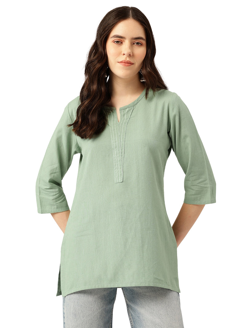 Elegant Short Kurti for Women – 3/4 Sleeves | Round Neck |