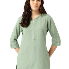 Elegant Short Kurti for Women – 3/4 Sleeves | Round Neck |