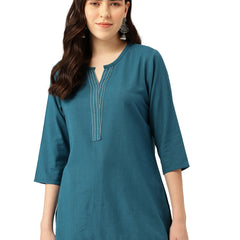 Elegant Short Kurti for Women – 3/4 Sleeves | Round Neck |