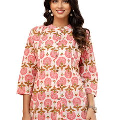 Elegant Mandarin Collar Printed Tunic – Stylish & Comfortable, Sizes