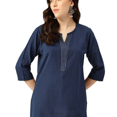 Elegant Short Kurti for Women – 3/4 Sleeves | Round Neck |