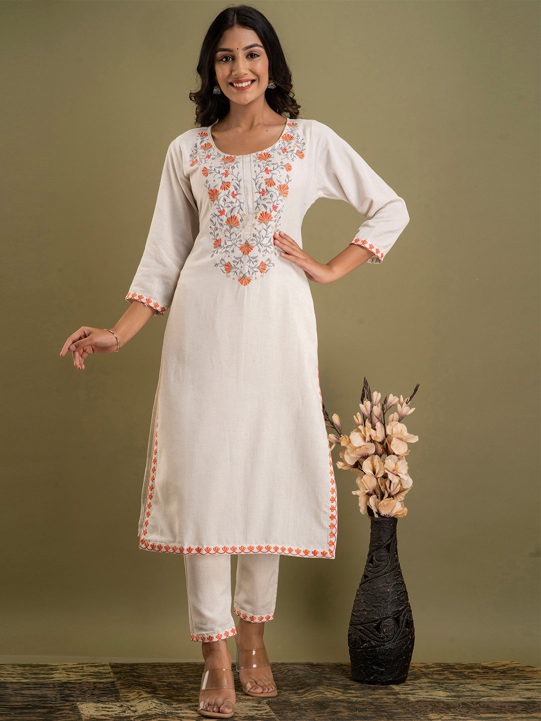 Women Kurta Pant Set FRKT6721