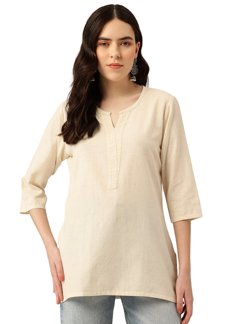 Elegant Short Kurti for Women – 3/4 Sleeves | Round Neck |