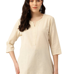 Elegant Short Kurti for Women – 3/4 Sleeves | Round Neck |