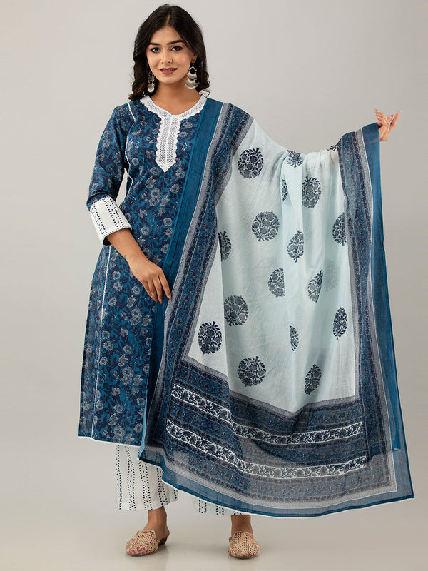 Women Kurta Pant Dupatta Set