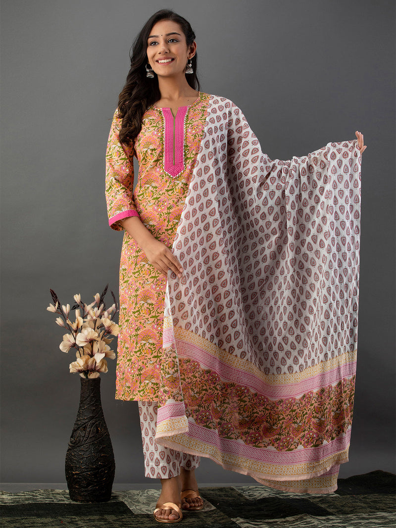 Women Kurta Pant Dupatta Set