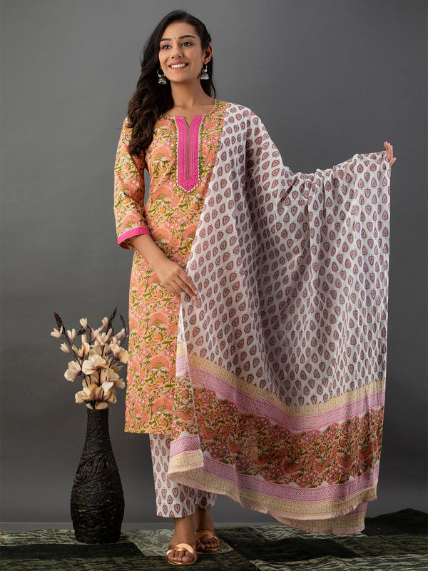 Women Kurta Pant Dupatta Set