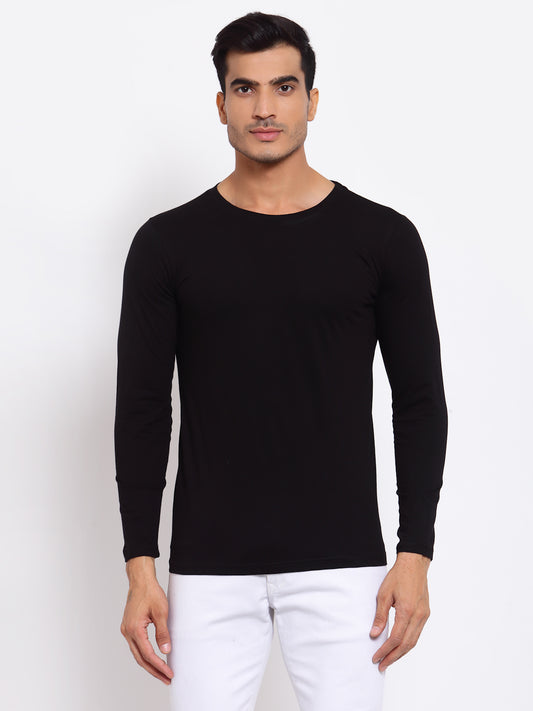 Plain Black Full Sleeves T-Shirt