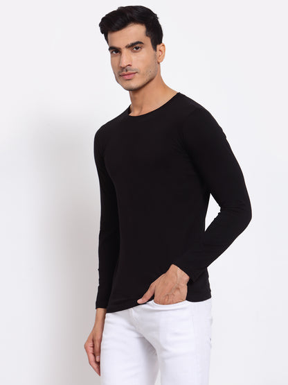 Plain Black Full Sleeves T-Shirt