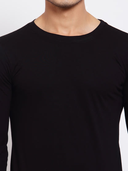 Plain Black Full Sleeves T-Shirt