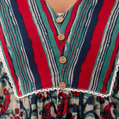 Floral Print Empire A-Line Kurti