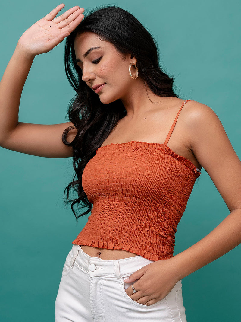 Feranoid Rayon Sia Sleeveless Crop Top