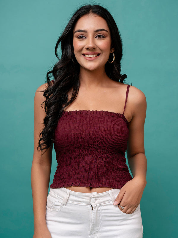 Feranoid Rayon Sia Sleeveless Crop Top