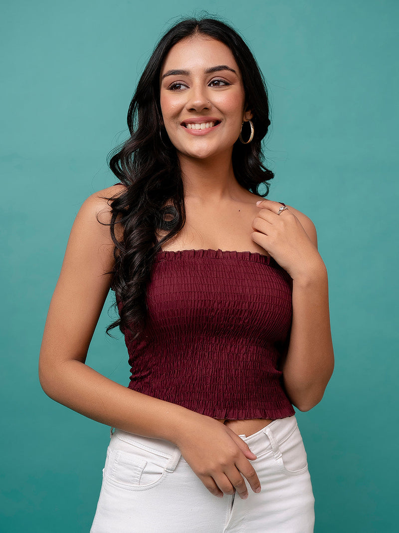 Feranoid Rayon Sia Sleeveless Crop Top