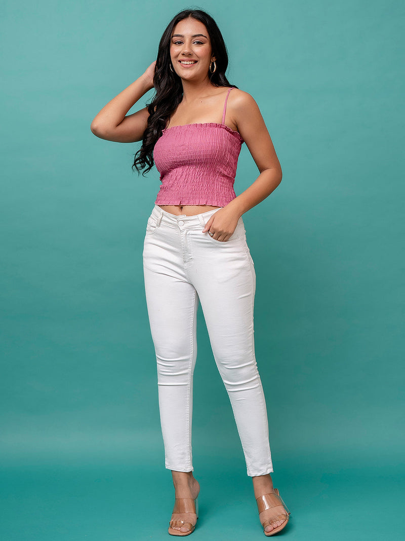 Feranoid Rayon Sia Sleeveless Crop Top