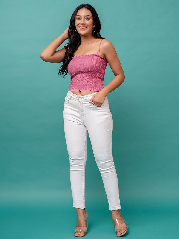 Feranoid Rayon Sia Sleeveless Crop Top