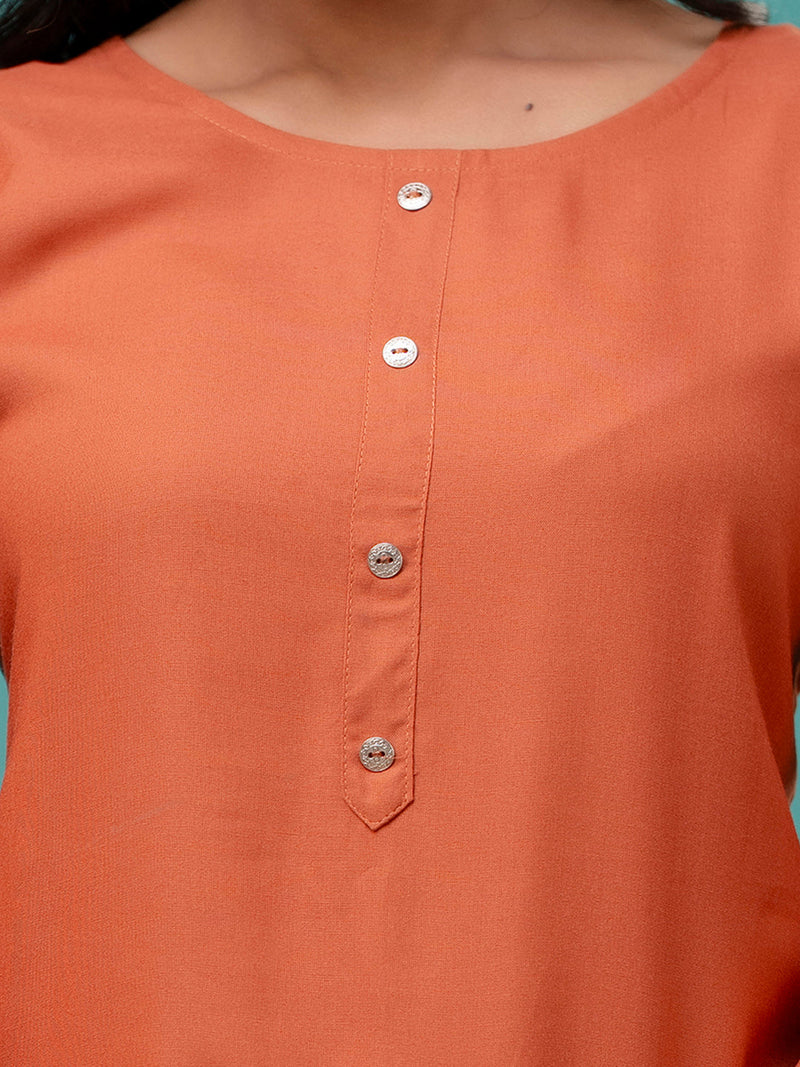 Feranoid Plain short kurti Rayon Sia