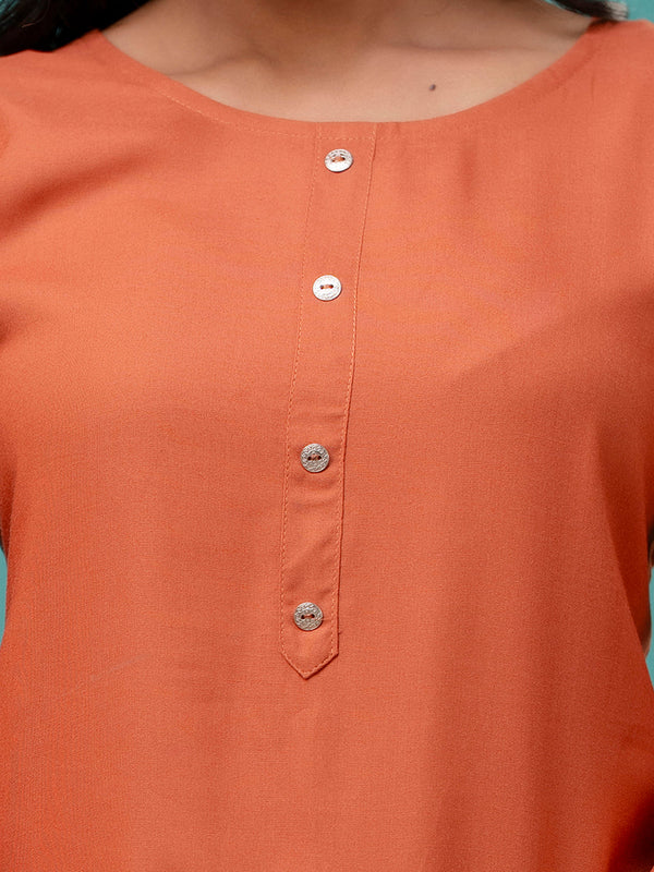 Feranoid Plain short kurti Rayon Sia