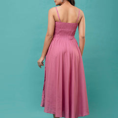 RAYON NOODLE STRAP FULL DRESS