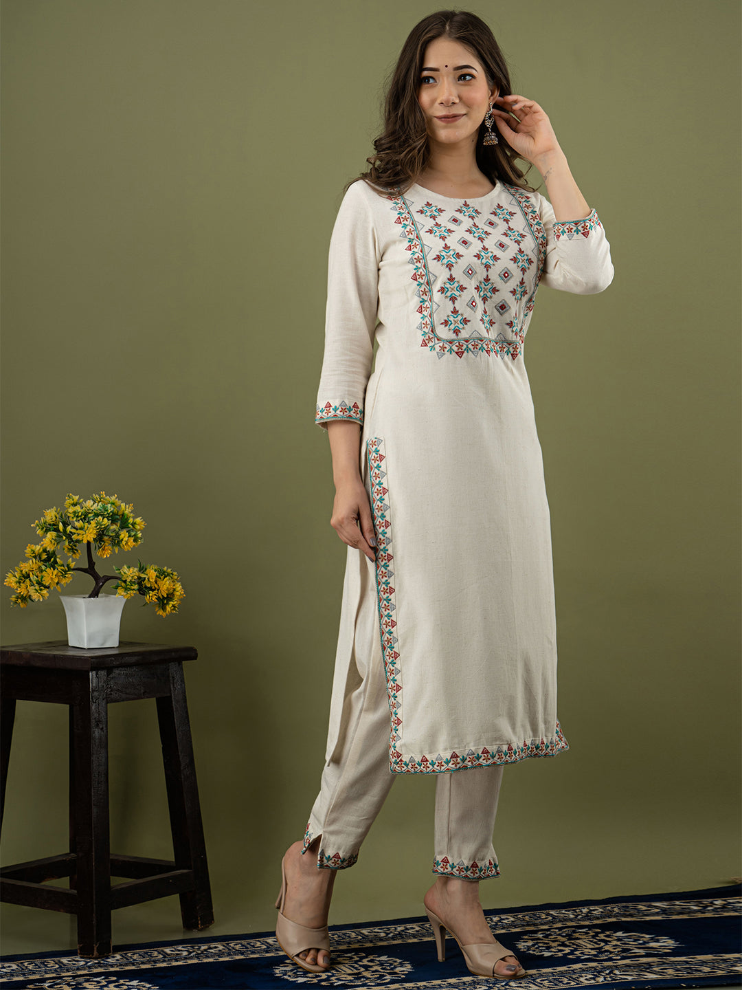 Women Kurta Pant Set FRKT6720