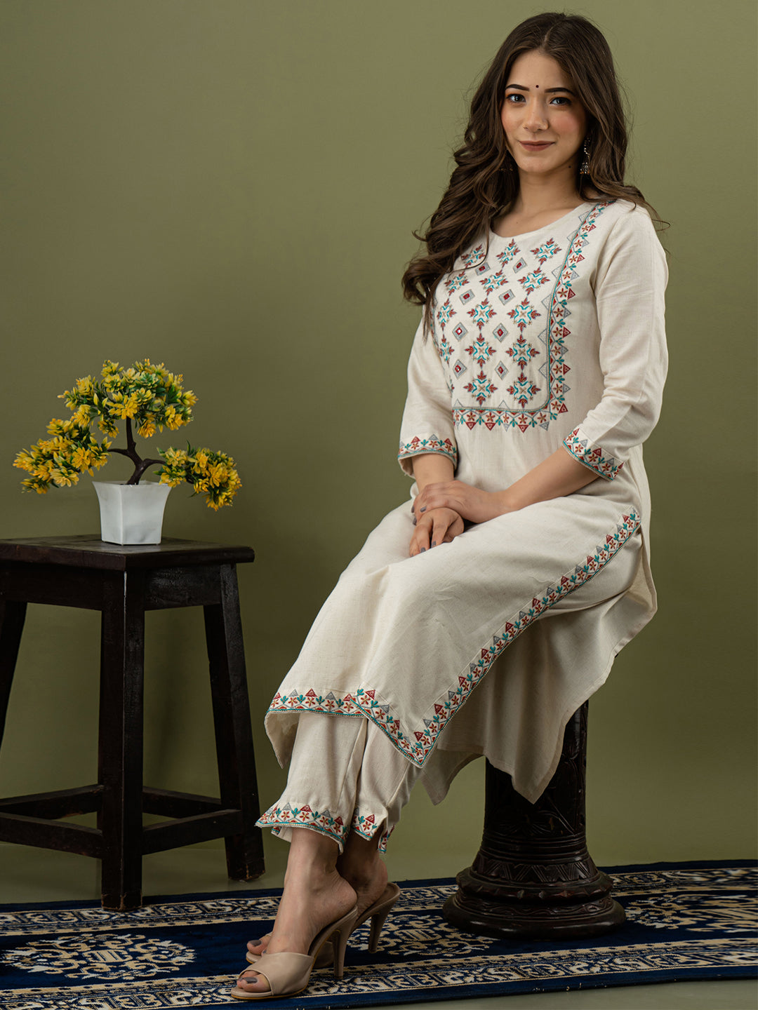 Women Kurta Pant Set FRKT6720