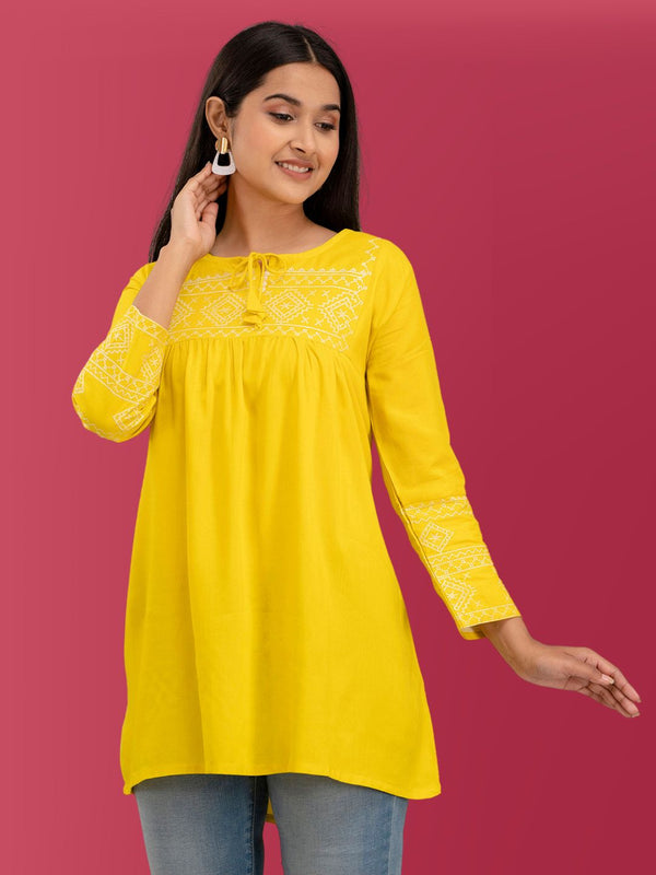 Feranoid Embroidery Top Rayon