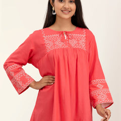 Feranoid Embroidery Top Rayon